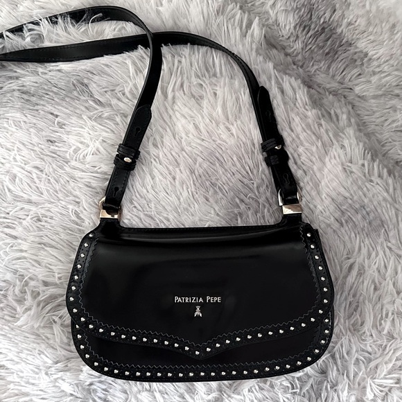 Patrizia Pepe Black Studded Shoulder Bag - Picture 2 of 16